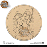 Lord Rama Decorative MDF Laser Cut Premarked Base | Design-15