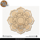 Lotus Flower Laser-Cut 2-Layer MDF Plain Base Light Holder – Design 10