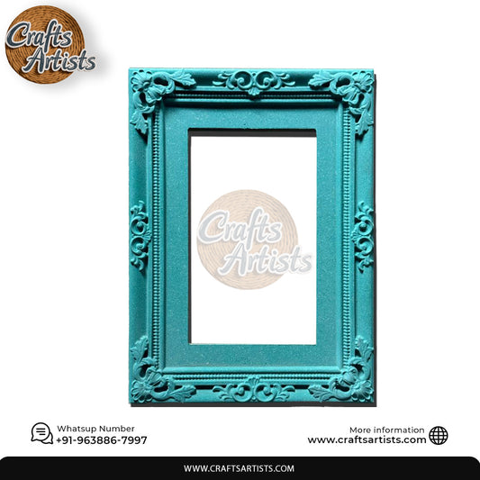 Luxury 3D HDF Wall Frame CNC Cut Design | Decorative Floral Photo & Mirror Frame