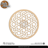 Luxury Round MDF Drink Coaster Set | Laser Cut Pattern Design-17
