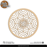 Luxury Round MDF Drink Coaster Set | Laser Cut Pattern Design-18
