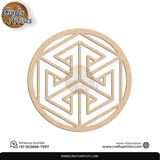 Luxury Round MDF Drink Coaster Set | Laser Cut Pattern Design-21
