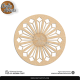 Luxury Round MDF Drink Coaster Set | Laser Cut Pattern Design-23