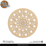 Luxury Round MDF Drink Coaster Set | Laser Cut Pattern Design-25