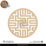 Luxury Round MDF Drink Coaster Set | Laser Cut Pattern Design-29