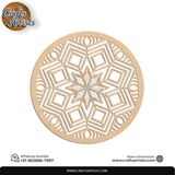 Luxury Round MDF Drink Coaster Set | Laser Cut Pattern Design-30