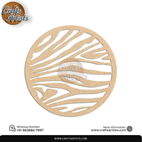 Luxury Round MDF Drink Coaster Set | Laser Cut Pattern Design-36