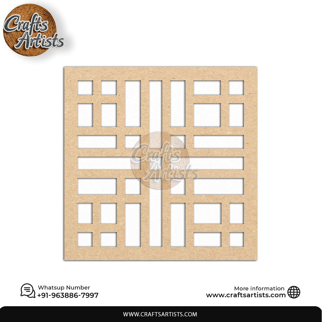 Luxury Square MDF Drink Coaster Set | Laser Cut Pattern Design-2