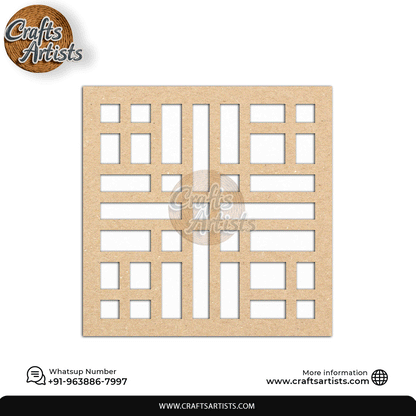 Luxury Square MDF Drink Coaster Set | Laser Cut Pattern Design-2