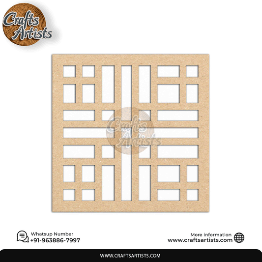 Luxury Square MDF Drink Coaster Set | Laser Cut Pattern Design-2