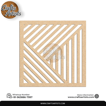 Luxury Square MDF Drink Coaster Set | Laser Cut Pattern Design-4