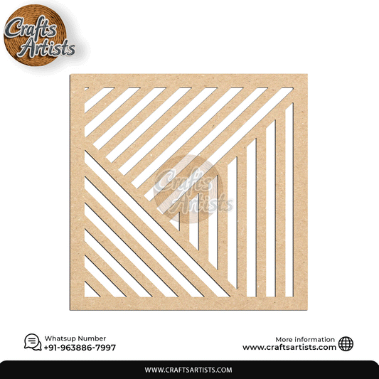 Luxury Square MDF Drink Coaster Set | Laser Cut Pattern Design-4