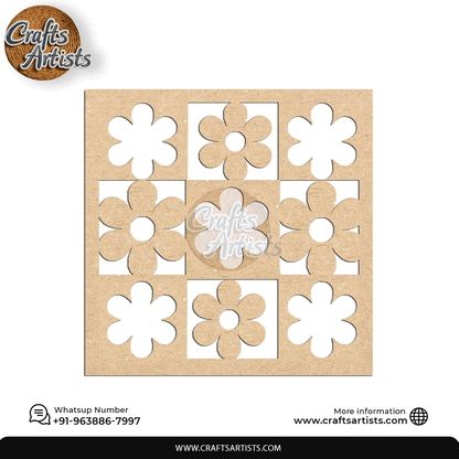 Luxury Square MDF Drink Coaster Set | Laser Cut Pattern Design-8