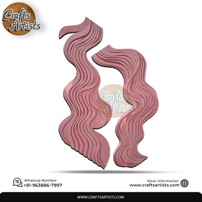 Luxury MDF Wave Pattern 1 CNC Board | Duco Finish Wall Art Design