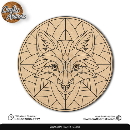 Mandala Premarked Round MDF Base Design 17