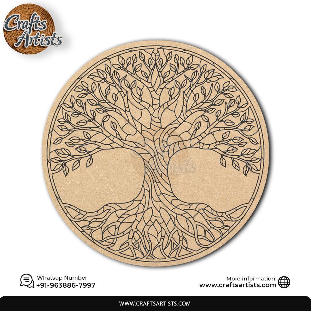 Mandala Premarked Round MDF Base Design 2