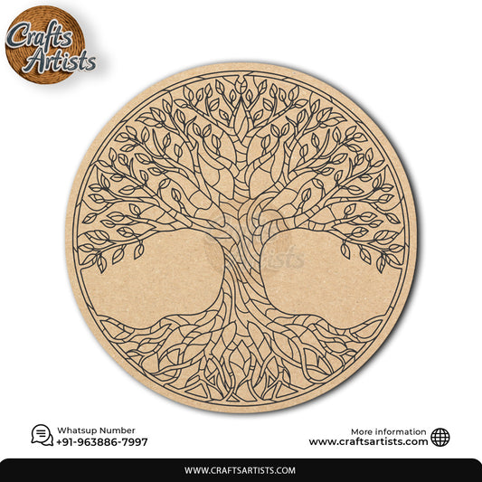 Mandala Premarked Round MDF Base Design 2