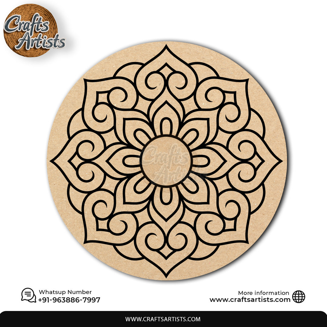 Mandala Premarked Round MDF Base Design 5