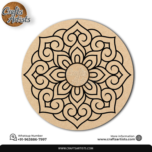 Mandala Premarked Round MDF Base Design 5