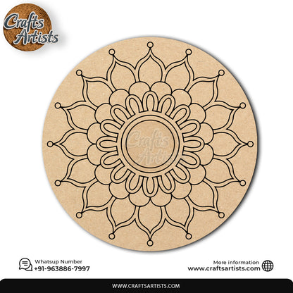 Mandala Premarked Round MDF Base Design 6