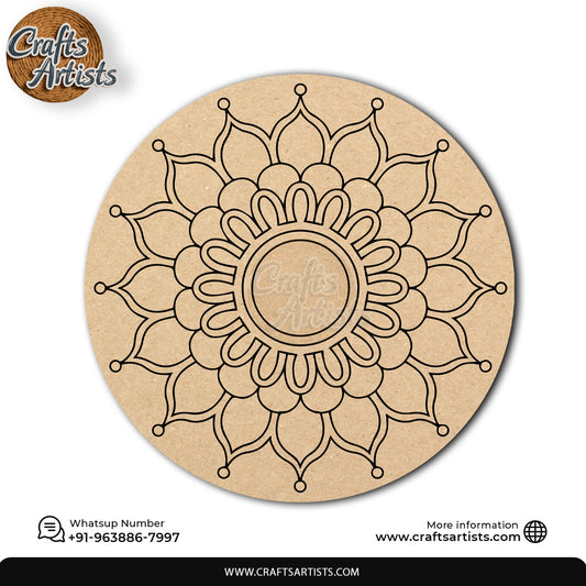 Mandala Premarked Round MDF Base Design 6