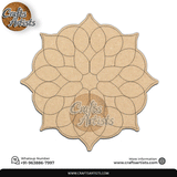 Mandala Rangoli Decorative MDF Laser Cut Premarked Base | Design-18