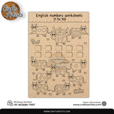 Montessori MDF Laser Cut Ladybug Counting Puzzle | Kids Math Spotty Cow Board | Design-6