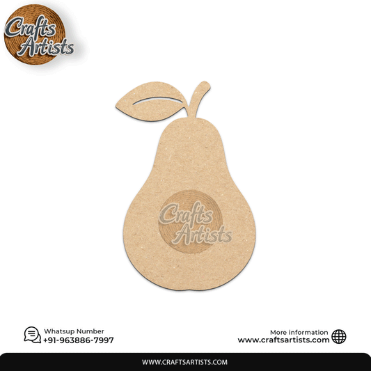 Pear MDF Laser Cut Fridge Magnet Plain Base  Design-17