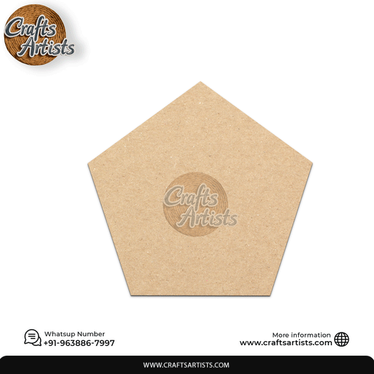 Pentagon MDF Laser Cut Fridge Magnet – Plain Base Design-37