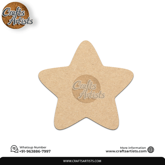 Pointed sta MDF Laser Cut Fridge Magnet – Plain Base Design-33