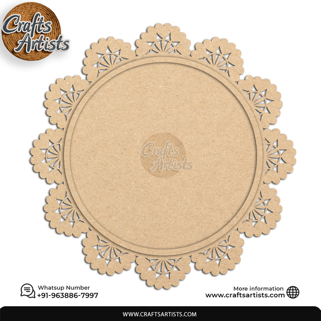 Premium Mirror MDF Board Base | Laser Cutout for Decoration Design-12