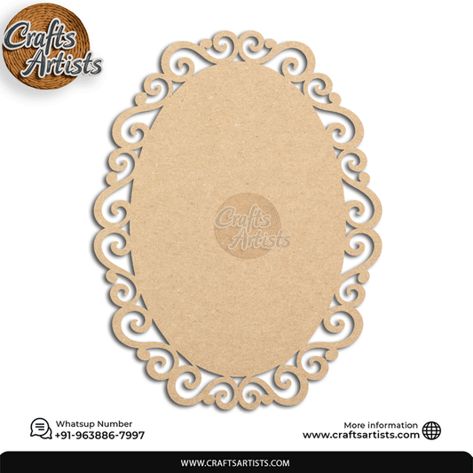 Premium Mirror MDF Board Base | Laser Cutout for Decoration Design-13