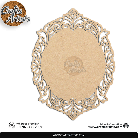 Premium Mirror MDF Board Base | Laser Cutout for Decoration Design-2