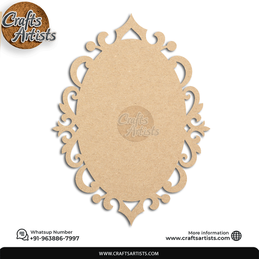 Premium Mirror MDF Board Base | Laser Cutout for Decoration Design-4