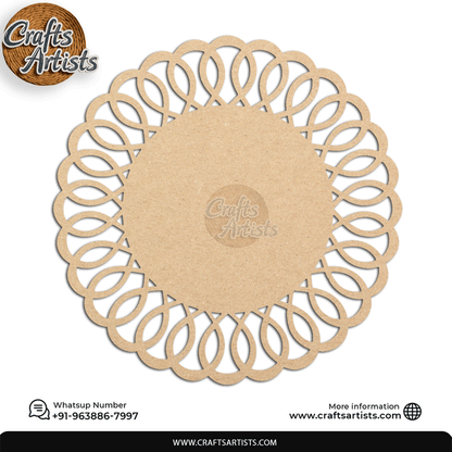 Premium Mirror MDF Board Base | Laser Cutout for Decoration Design-6