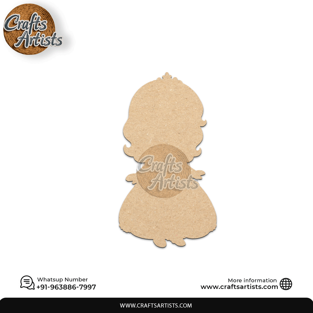 Princess MDF Laser Cut Fridge Magnet – Plain Base Design-38