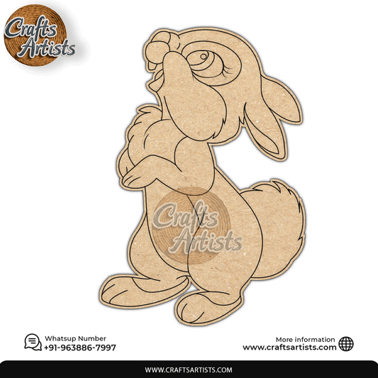 Rabbit Rider Premarked MDF Laser Cutouts Base | Design-1