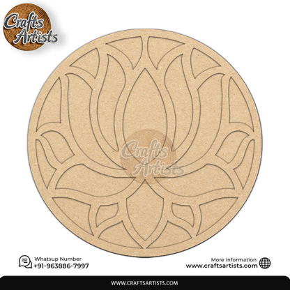 Rangoli Laser Cut Outs MDF | Elegant Floral Mandala Design-11