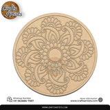 Rangoli Laser Cut Outs MDF | Elegant Floral Mandala Design-13