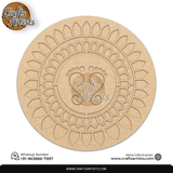 Rangoli Laser Cut Outs MDF | Elegant Floral Mandala Design-14