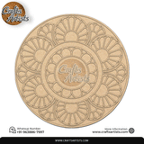 Rangoli Laser Cut Outs MDF | Elegant Floral Mandala Design-15