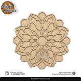 Rangoli Laser Cut Outs MDF | Elegant Floral Mandala Design-1