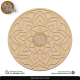 Rangoli Laser Cut Outs MDF | Elegant Floral Mandala Design-3