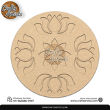 Rangoli Laser Cut Outs MDF | Elegant Floral Mandala Design-4