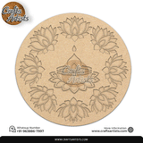 Rangoli Laser Cut Outs MDF | Elegant Floral Mandala Design-5