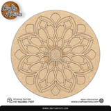 Rangoli Laser Cut Outs MDF | Elegant Floral Mandala Design-9