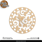 Round Macrame Base MDF Board | Crochet / Basket Base Design-3