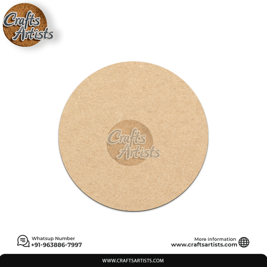 Round  MDF Laser Cut Fridge Magnet – Plain Base Design-23