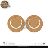 round layered mdf earring base | circular laser cut dly jewelry cutout design-1