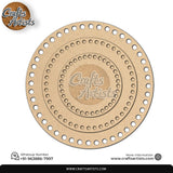 Round Macrame Base MDF Board | Crochet / Basket Base Design-1